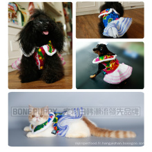 BONEPUPPY Chinese Design Festival Pet robe de mariage de chien